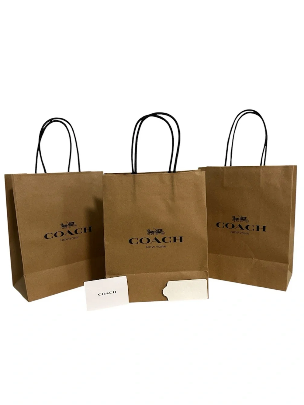 3-Pack Coach Gift Paper Bags with 2 Gift Tags-3 piece Gift Bag Bundle from Coach